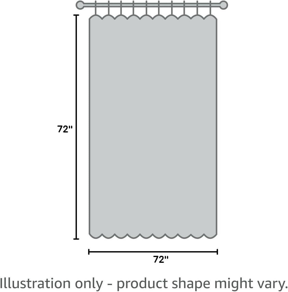 image:imageArkwright Bathroom Shower Curtain Set Stainless 12 Metal Hooks Modern Damask Woven Washable Fabric with Weighted Hem amp RustProof Grommets 210 GSM Heavy Duty 72 x 72 in Almond MilkSilt Green Raindrop