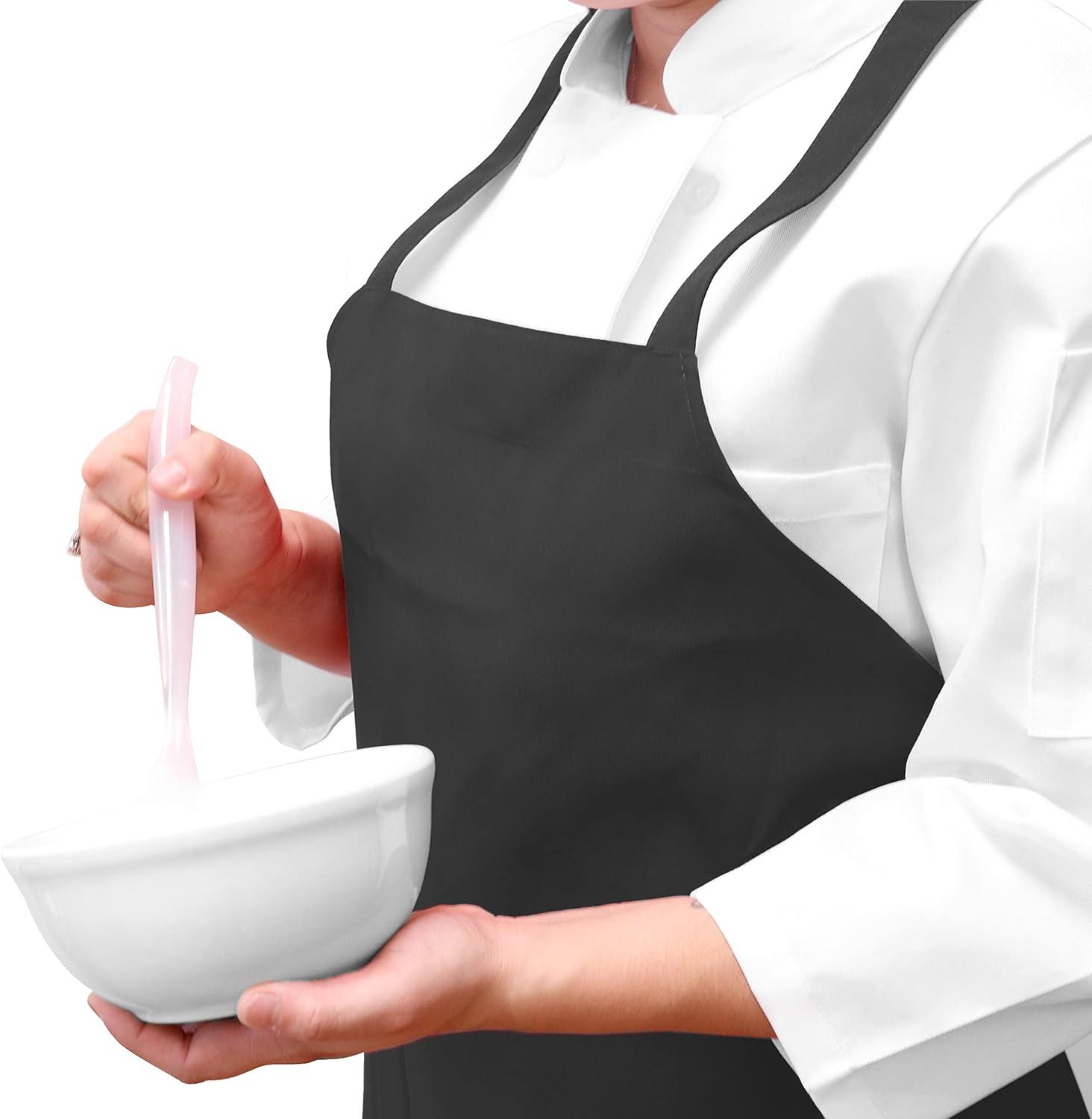 image:imageArkwright Bib Aprons Bulk Pack Long Oversized Professional Restaurant Quality Unisex Kitchen Work Apron for ChefsBlack