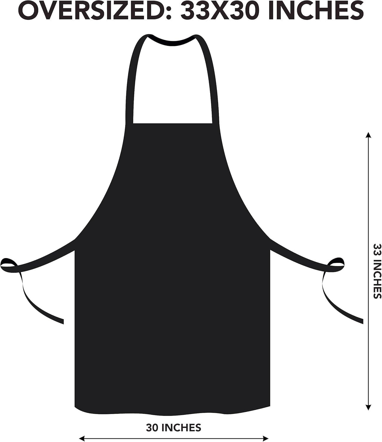 image:imageArkwright Bib Aprons Bulk Pack Long Oversized Professional Restaurant Quality Unisex Kitchen Work Apron for ChefsBlack