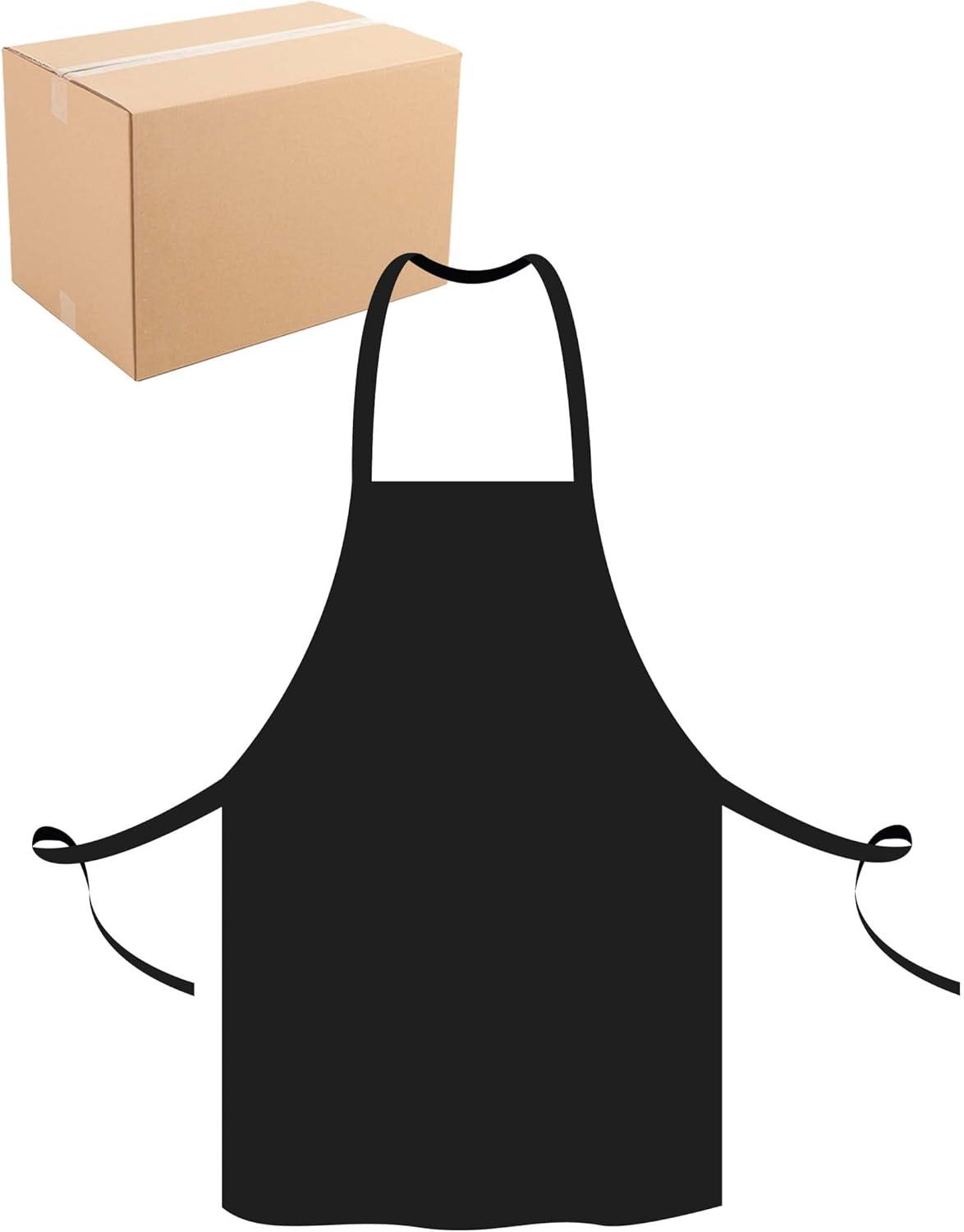 image:imageArkwright Bib Aprons Bulk Pack Long Oversized Professional Restaurant Quality Unisex Kitchen Work Apron for ChefsBlack
