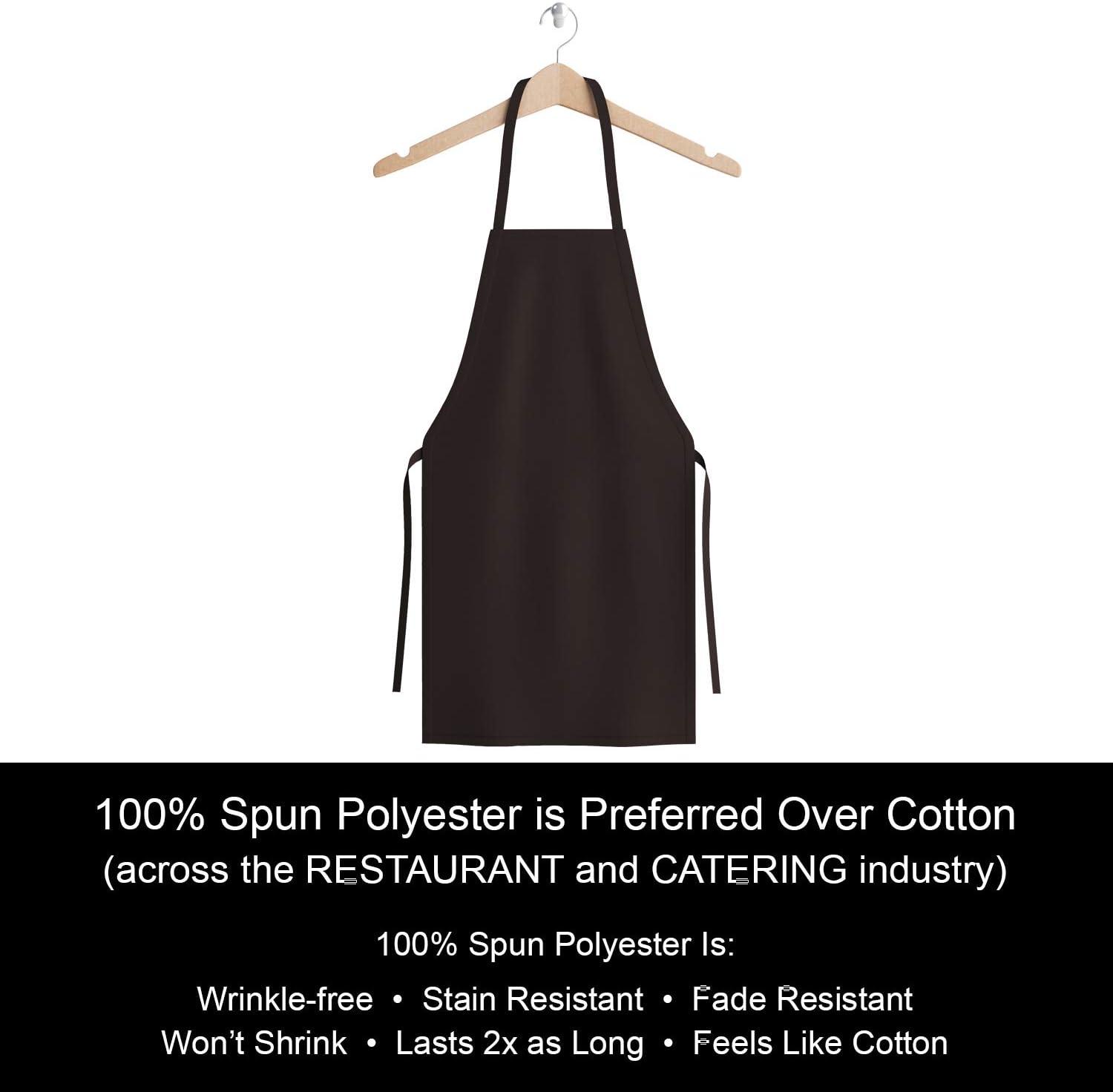 image:imageArkwright Bib Aprons Bulk Pack Long Oversized Professional Restaurant Quality Unisex Kitchen Work Apron for ChefsBlack