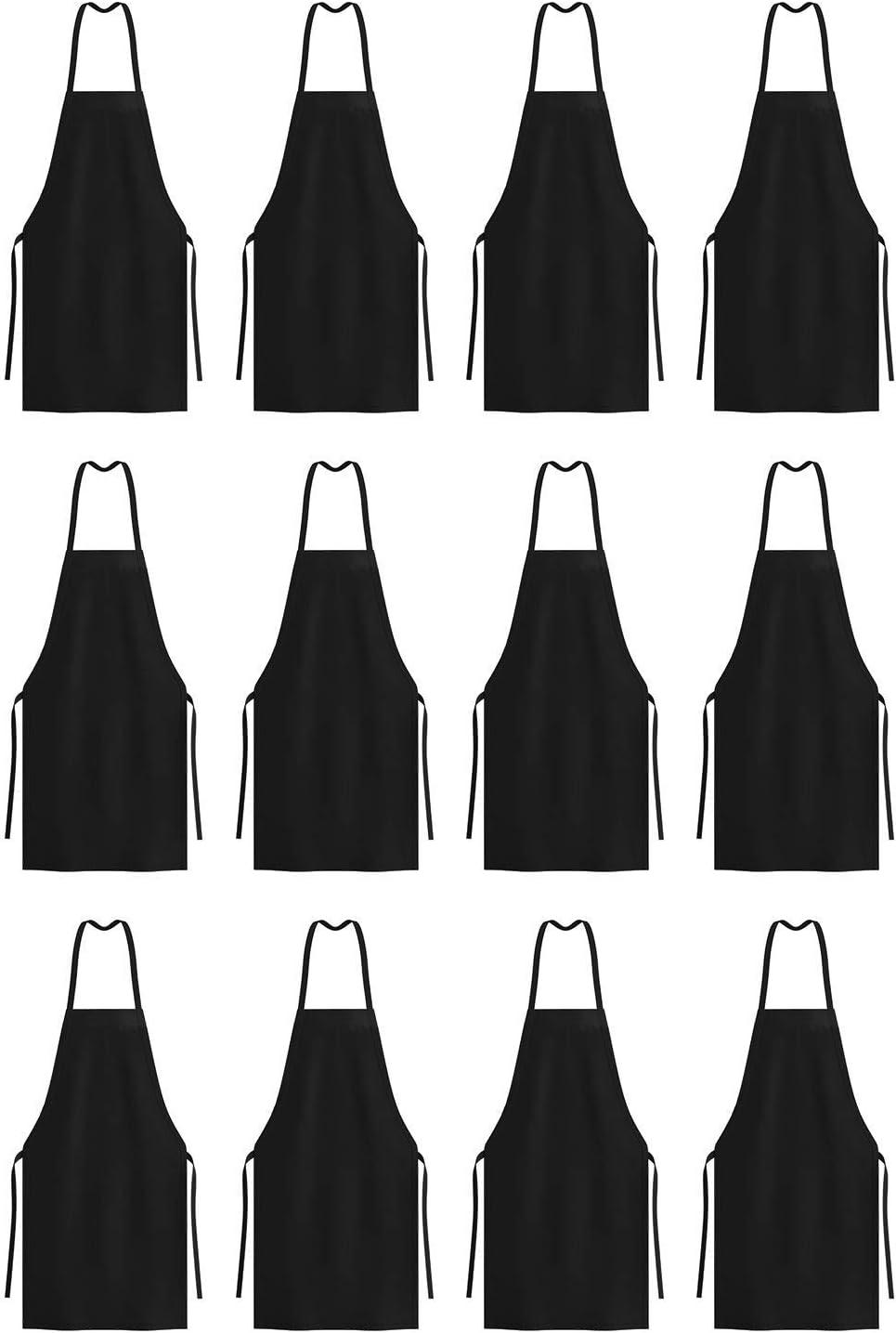 image:imageArkwright Bib Aprons Bulk Pack Long Oversized Professional Restaurant Quality Unisex Kitchen Work Apron for ChefsBlack