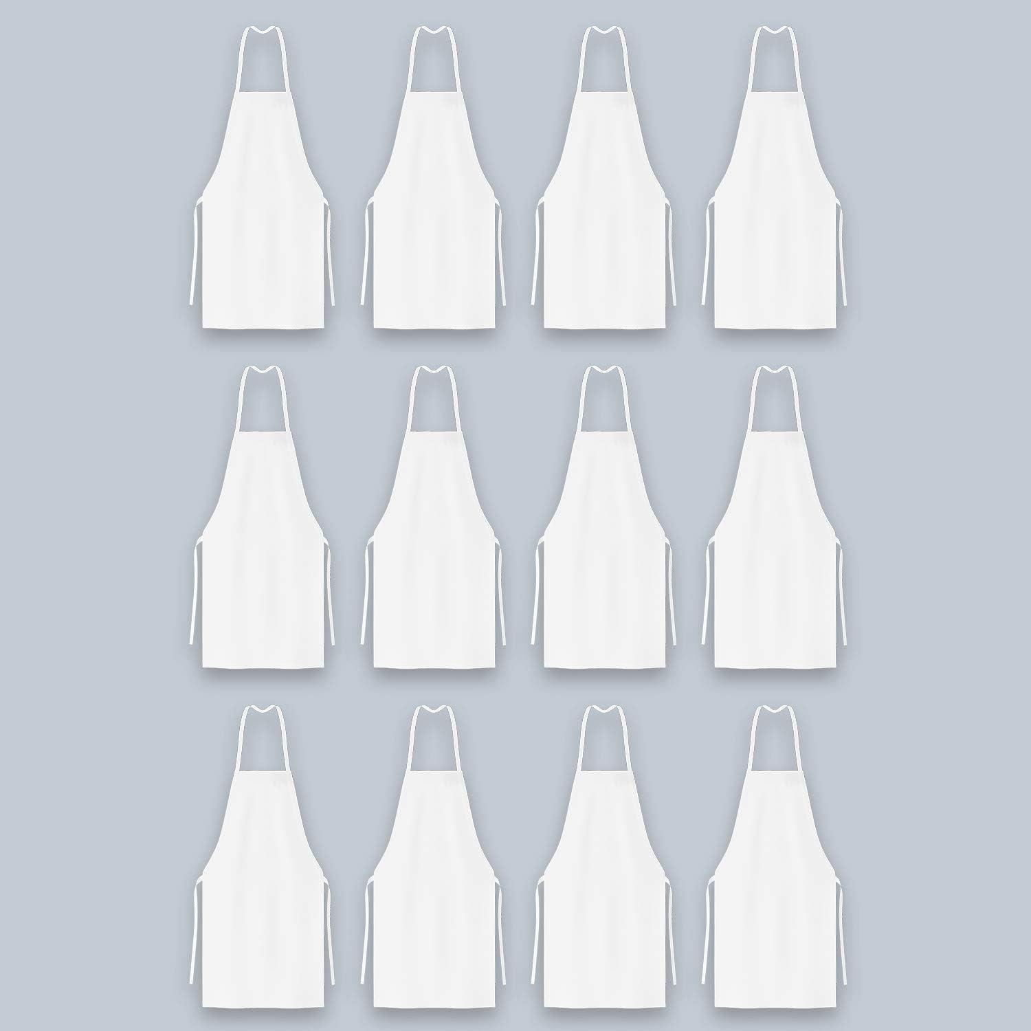 image:imageArkwright Bib Aprons Bulk Pack Long Oversized Professional Restaurant Quality Unisex Kitchen Work Apron for ChefsWhite