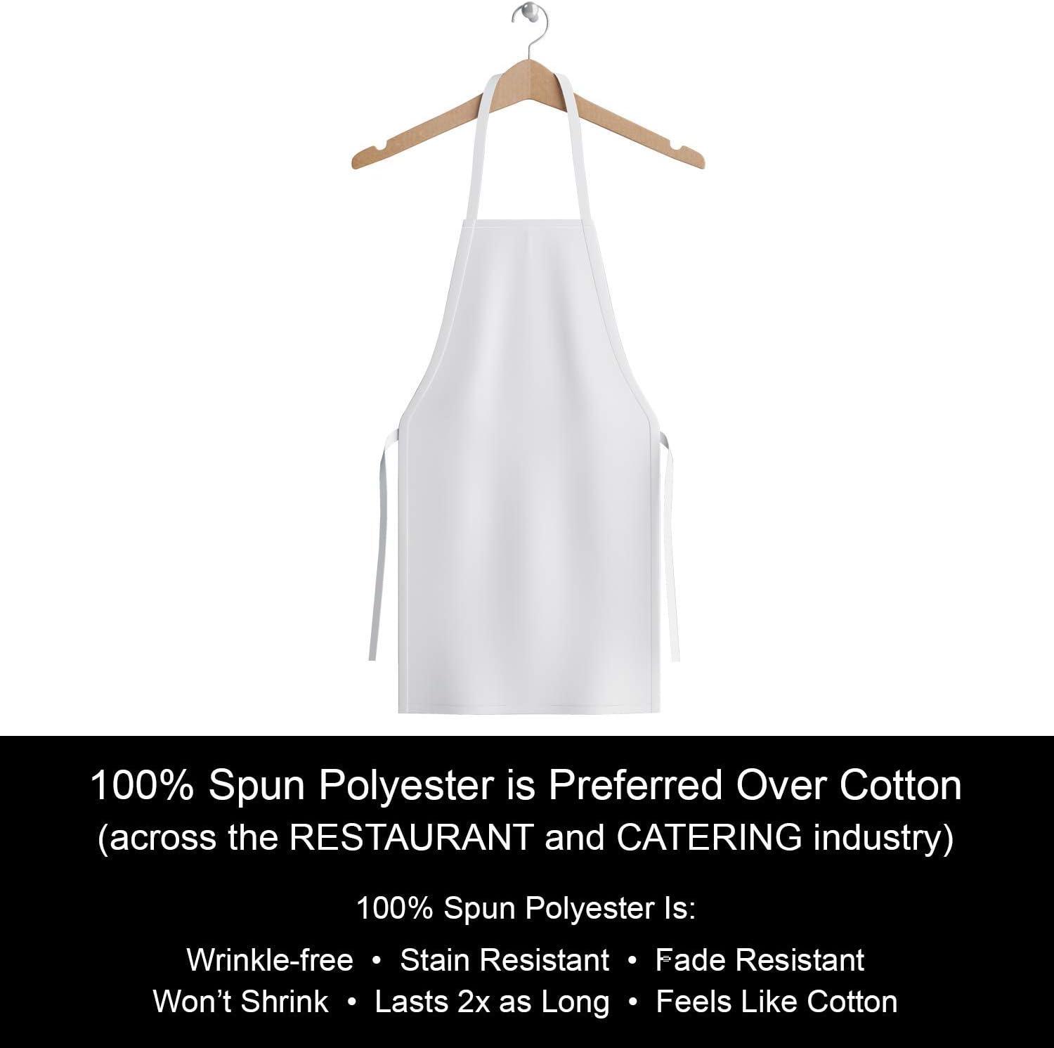 image:imageArkwright Bib Aprons Bulk Pack Long Oversized Professional Restaurant Quality Unisex Kitchen Work Apron for ChefsWhite