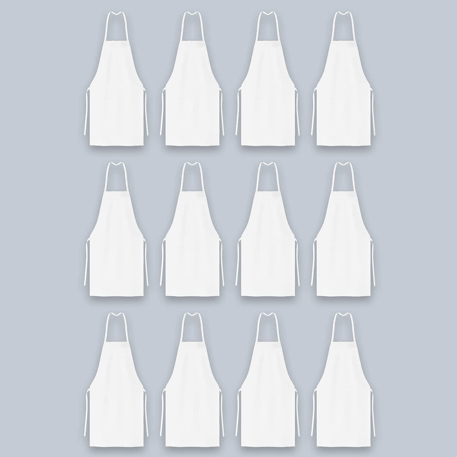 image:imageArkwright Bib Aprons Bulk Pack Long Oversized Professional Restaurant Quality Unisex Kitchen Work Apron for ChefsWhite