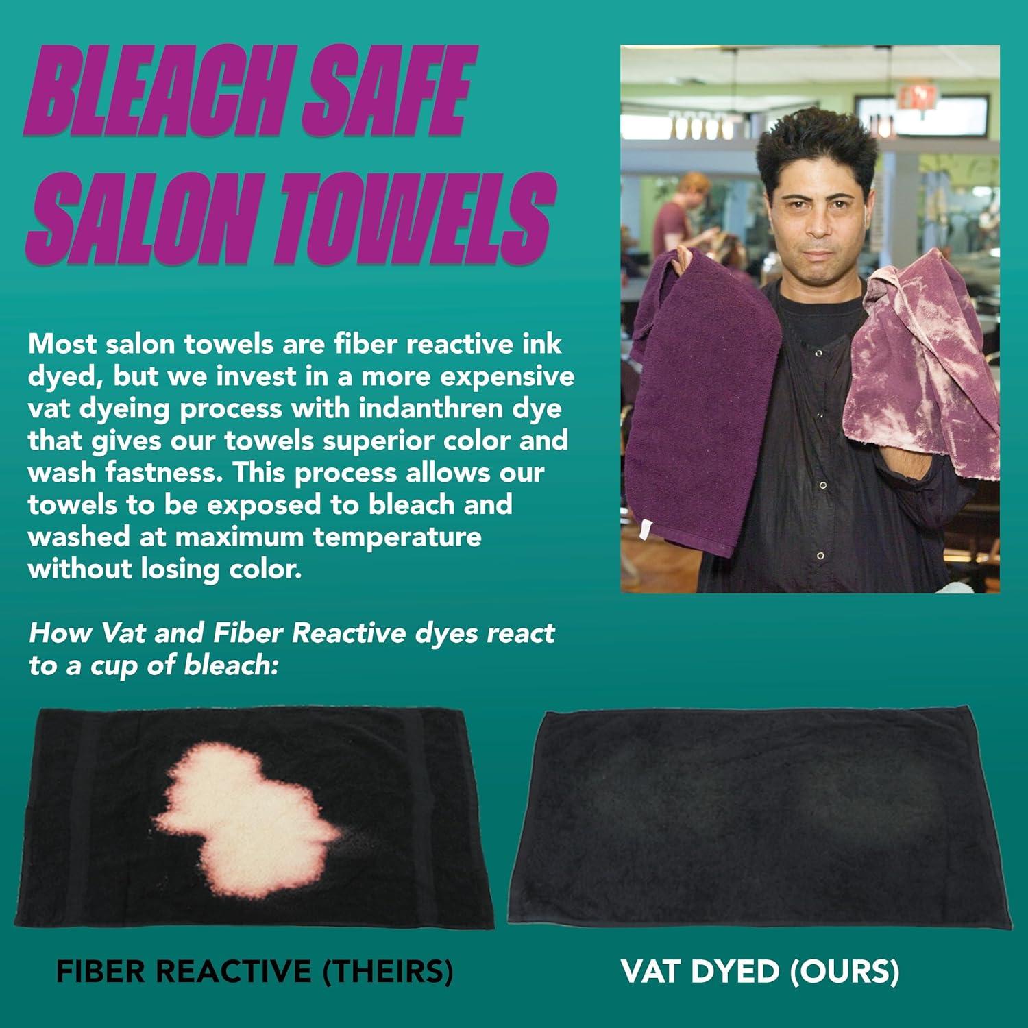 image:imageArkwright Bleach Resistant Salon Towels Bulk 100 Cotton Hair Towels Soft Absorbent Quick Dry Spa amp Barber Towels for Hair Stylist Nail Salon amp Esthetician 16 x 28 Charcoal Case of 144Black