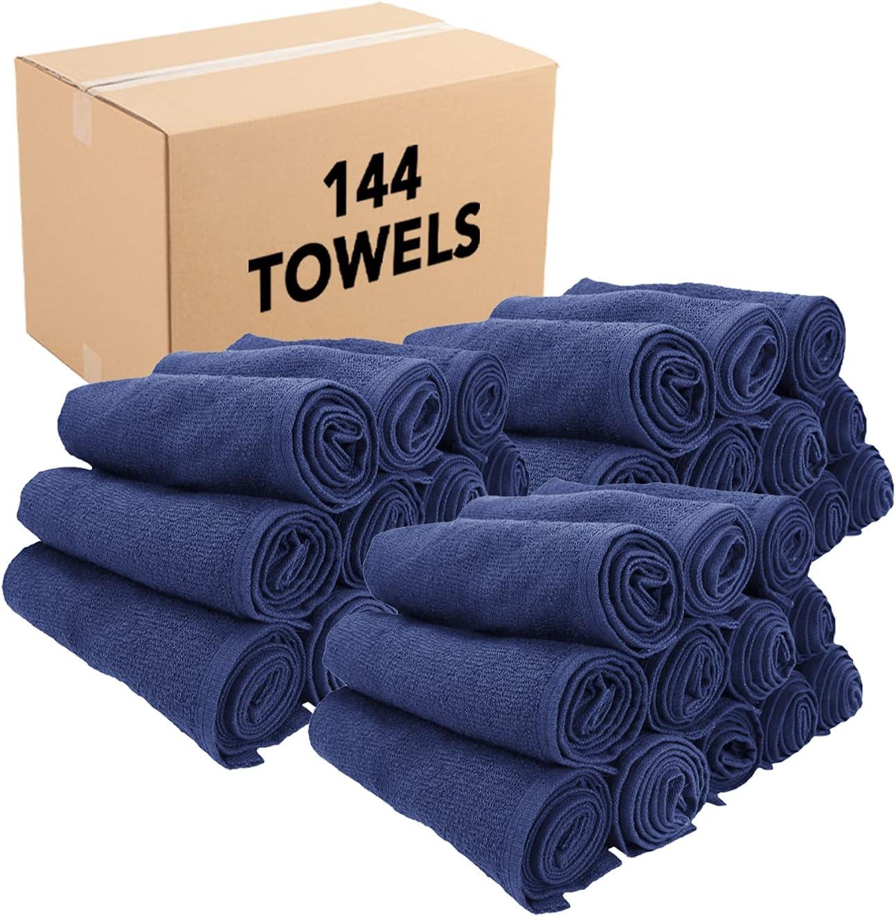 image:imageArkwright Bleach Resistant Salon Towels Bulk 100 Cotton Hair Towels Soft Absorbent Quick Dry Spa amp Barber Towels for Hair Stylist Nail Salon amp Esthetician 16 x 28 Charcoal Case of 144Navy