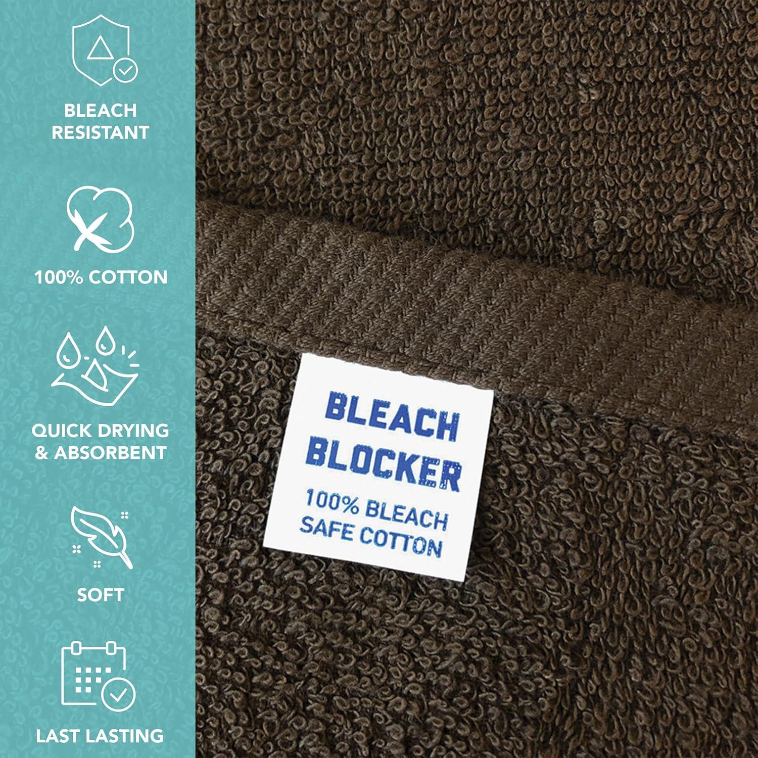 image:imageArkwright Bleach Resistant Salon Towels Bulk 100 Cotton Hair Towels Soft Absorbent Quick Dry Spa amp Barber Towels for Hair Stylist Nail Salon amp Esthetician 16 x 28 Charcoal Case of 144Brown