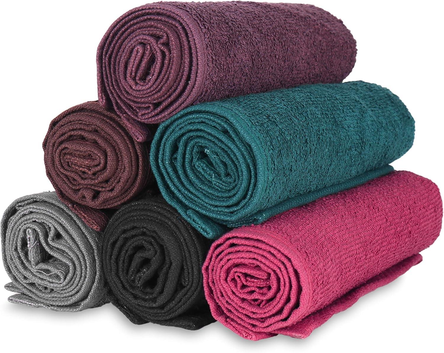 image:imageArkwright Bleach Resistant Salon Towels Bulk 100 Cotton Hair Towels Soft Absorbent Quick Dry Spa amp Barber Towels for Hair Stylist Nail Salon amp Esthetician 16 x 28 Charcoal Case of 144Navy