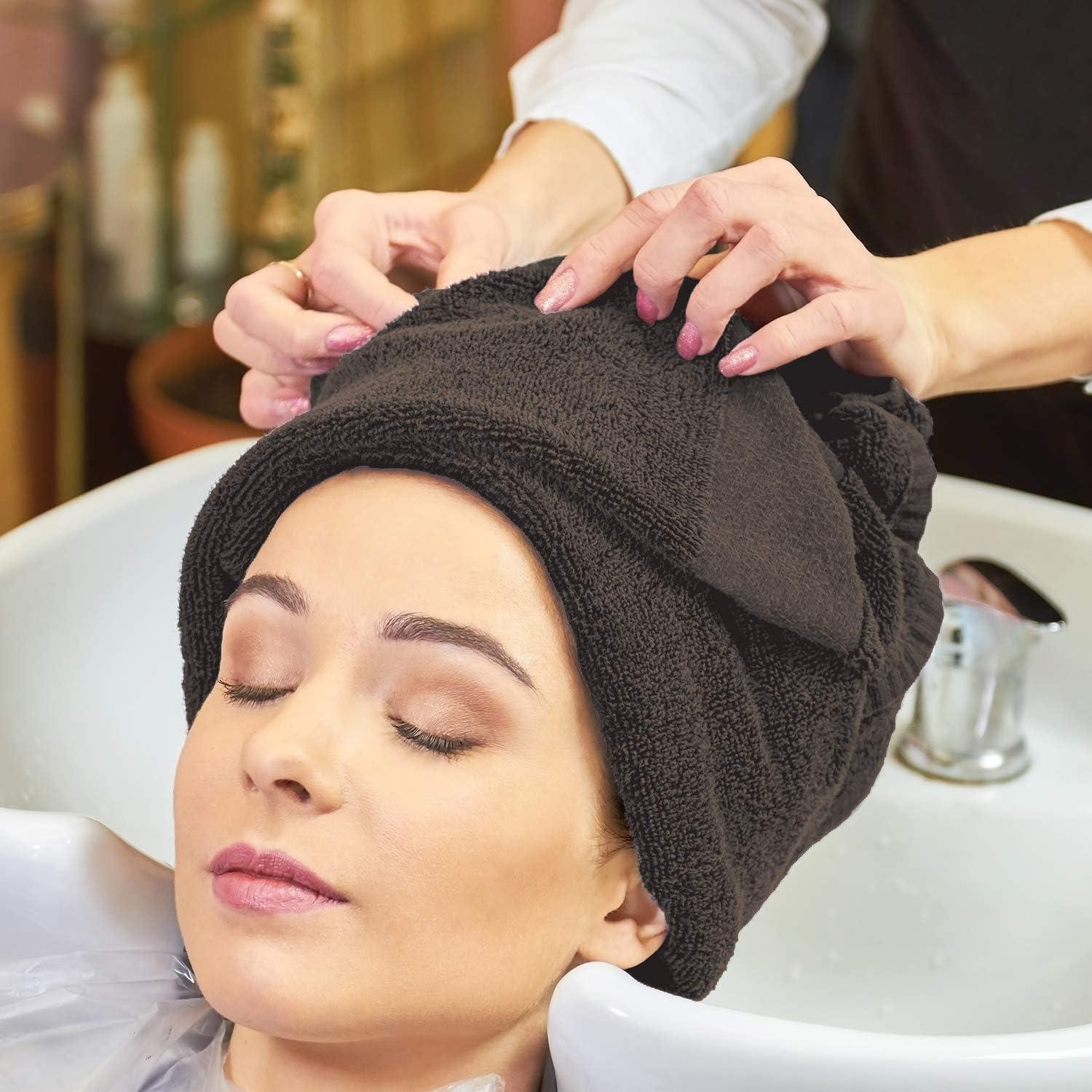 image:imageArkwright Bleach Resistant Salon Towels Bulk 100 Cotton Hair Towels Soft Absorbent Quick Dry Spa amp Barber Towels for Hair Stylist Nail Salon amp Esthetician 16 x 28 Charcoal Case of 144Brown