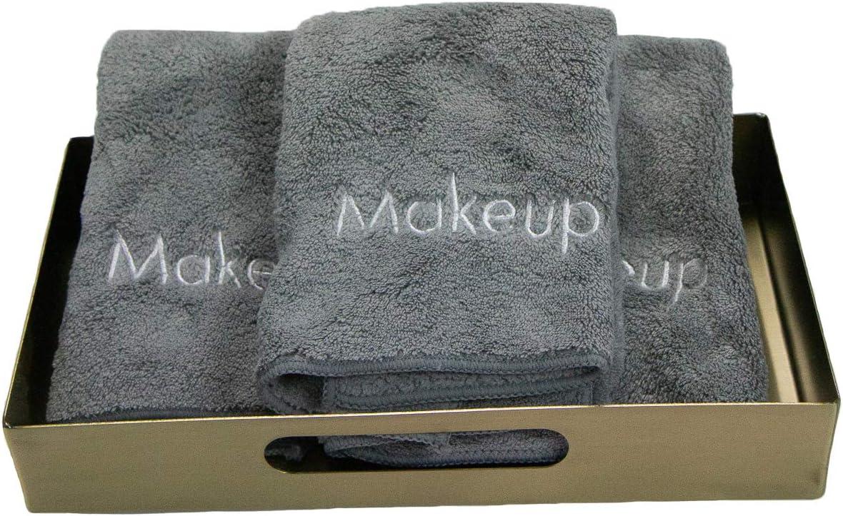 image:imageArkwright Makeup Remover Cloths Bulk Microfiber Coral Fleece Face Towels Ultra Soft Reusable Washcloths Gentle Facial Cleansing for Waterproof Makeup 13 x 13 Black Case of 108Grey