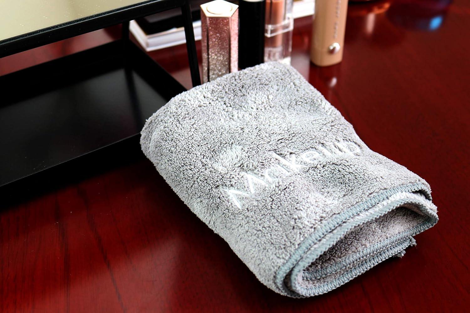 image:imageArkwright Makeup Remover Cloths Bulk Microfiber Coral Fleece Face Towels Ultra Soft Reusable Washcloths Gentle Facial Cleansing for Waterproof Makeup 13 x 13 Black Case of 108Grey