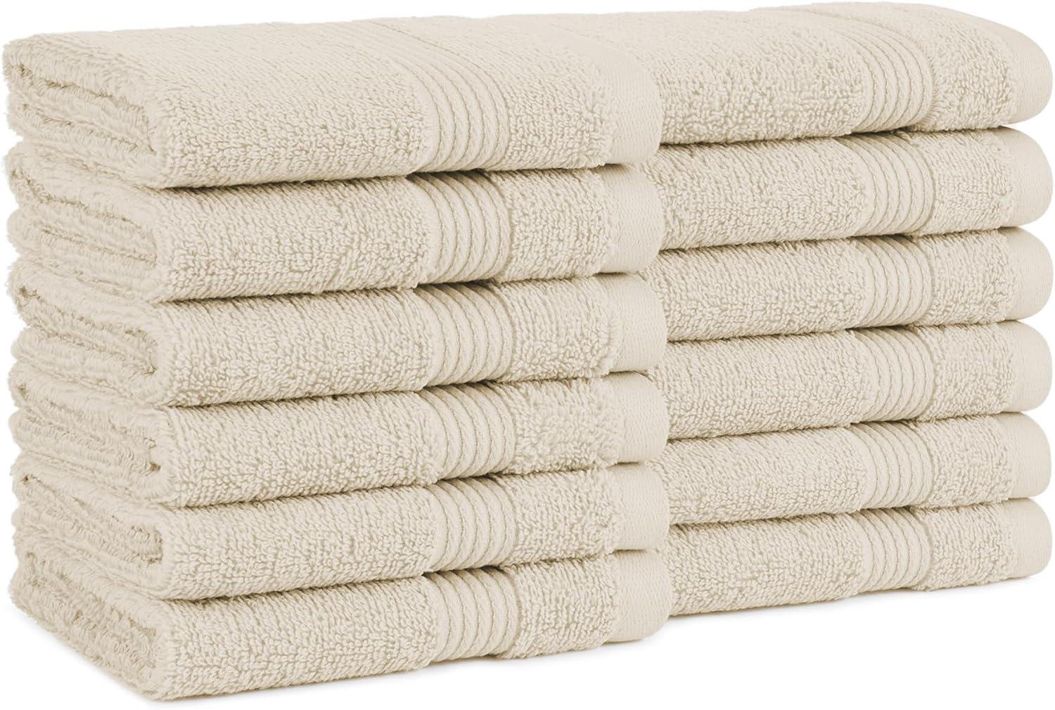 image:imageArkwright Makeup Remover Washcloths Pack of 6 100 Cotton Soft Quick Dry Reusable Face Towels for Makeup Removal and Facial Cleansing 13 x 13 in BlackAlabaster Ivory