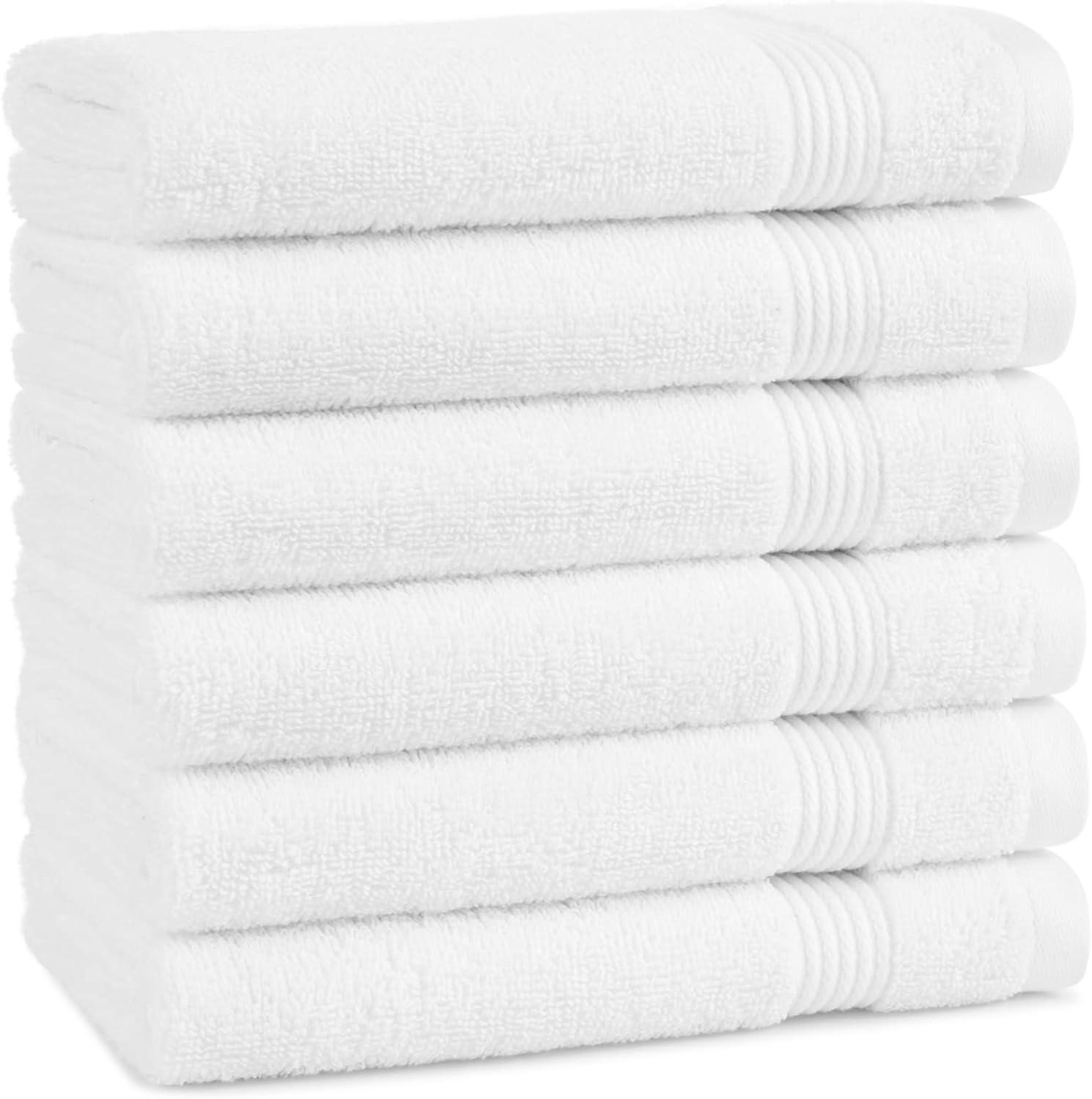 image:imageArkwright Makeup Remover Washcloths Pack of 6 100 Cotton Soft Quick Dry Reusable Face Towels for Makeup Removal and Facial Cleansing 13 x 13 in BlackDove White