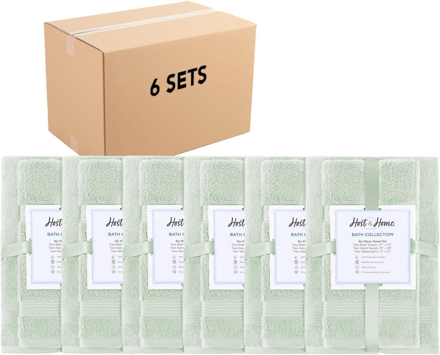 image:imageArkwright Makeup Remover Washcloths Pack of 6 100 Cotton Soft Quick Dry Reusable Face Towels for Makeup Removal and Facial Cleansing 13 x 13 in BlackEucalyptus Green
