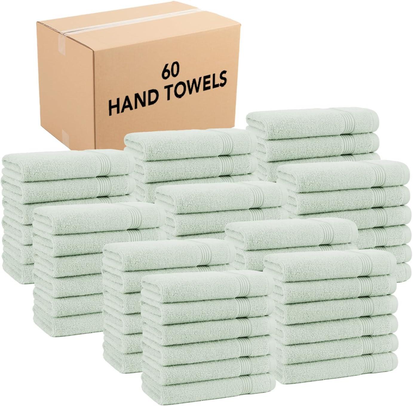 image:imageArkwright Makeup Remover Washcloths Pack of 6 100 Cotton Soft Quick Dry Reusable Face Towels for Makeup Removal and Facial Cleansing 13 x 13 in BlackEucalyptus Green