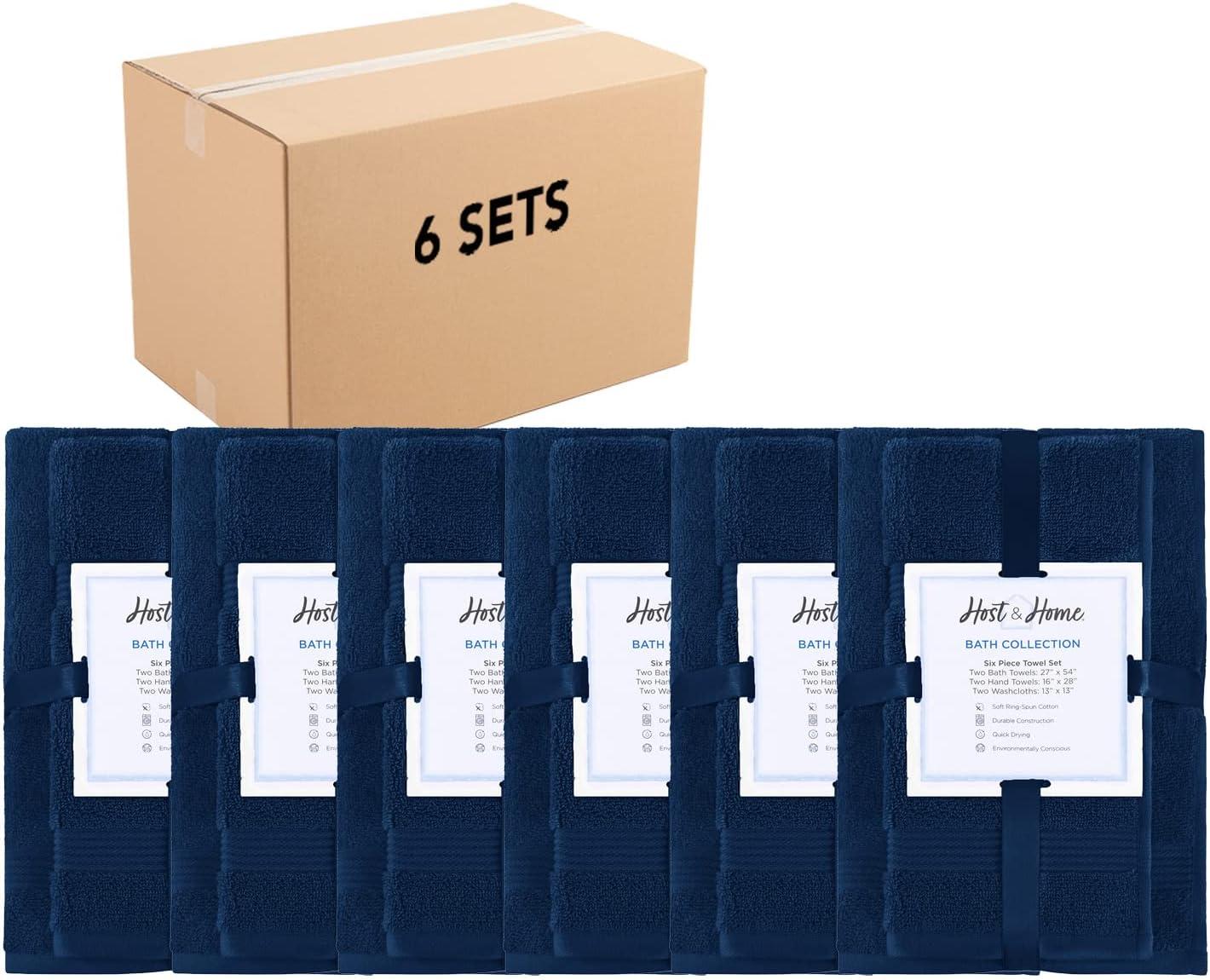 image:imageArkwright Makeup Remover Washcloths Pack of 6 100 Cotton Soft Quick Dry Reusable Face Towels for Makeup Removal and Facial Cleansing 13 x 13 in BlackLapis Navy