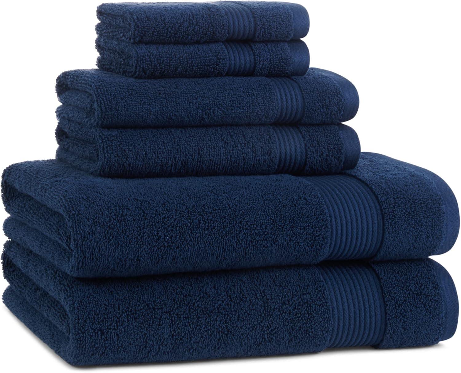 image:imageArkwright Makeup Remover Washcloths Pack of 6 100 Cotton Soft Quick Dry Reusable Face Towels for Makeup Removal and Facial Cleansing 13 x 13 in BlackLapis Navy