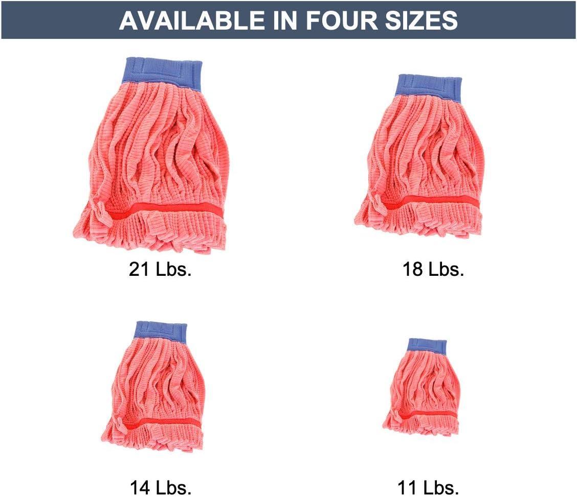 image:imageArkwright Microfiber Tube Mop Head Replacement Bulk Case of 12 Heavy Duty Lint Free Super Absorbent amp BleachSafe Janitorial Essential for Commercial amp Industrial Floor Cleaning 18 oz BlueRed