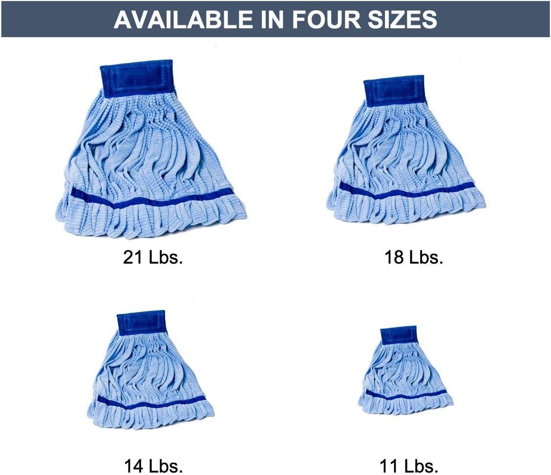 image:imageArkwright Microfiber Tube Mop Head Replacement Bulk Case of 12 Heavy Duty Lint Free Super Absorbent amp BleachSafe Janitorial Essential for Commercial amp Industrial Floor Cleaning 18 oz BlueBlue