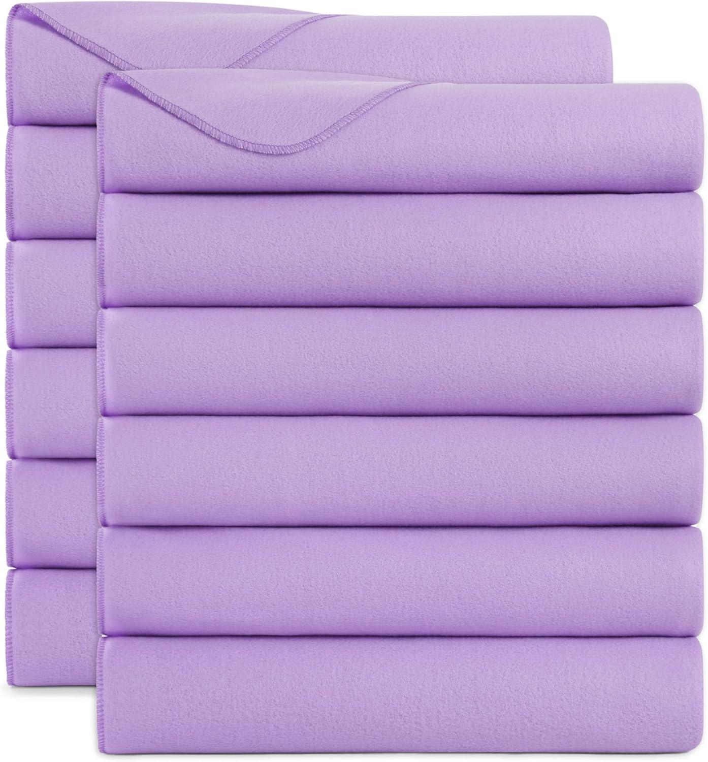 image:imageArkwright Polar Fleece Throw Blankets Bulk Case of 24 Ultra Soft Cozy Blanket for Car Camping Couch Office Outdoor Home and Bed 50 x 60 in Assorted ColorsPurple