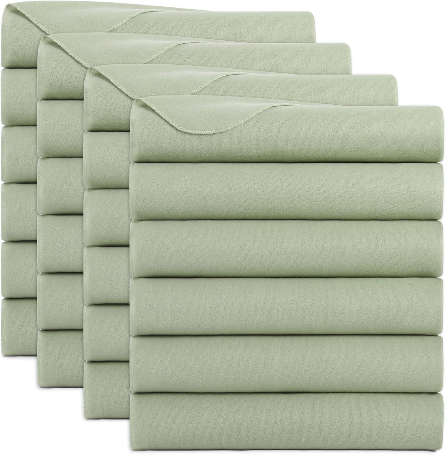 image:imageArkwright Polar Fleece Throw Blankets Bulk Case of 24 Ultra Soft Cozy Blanket for Car Camping Couch Office Outdoor Home and Bed 50 x 60 in Assorted ColorsGreen