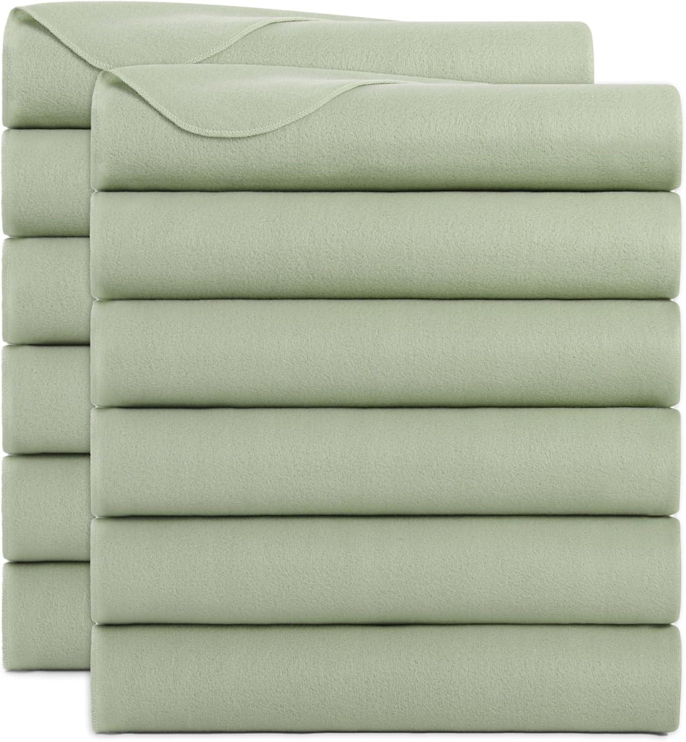 image:imageArkwright Polar Fleece Throw Blankets Bulk Case of 24 Ultra Soft Cozy Blanket for Car Camping Couch Office Outdoor Home and Bed 50 x 60 in Assorted ColorsGreen