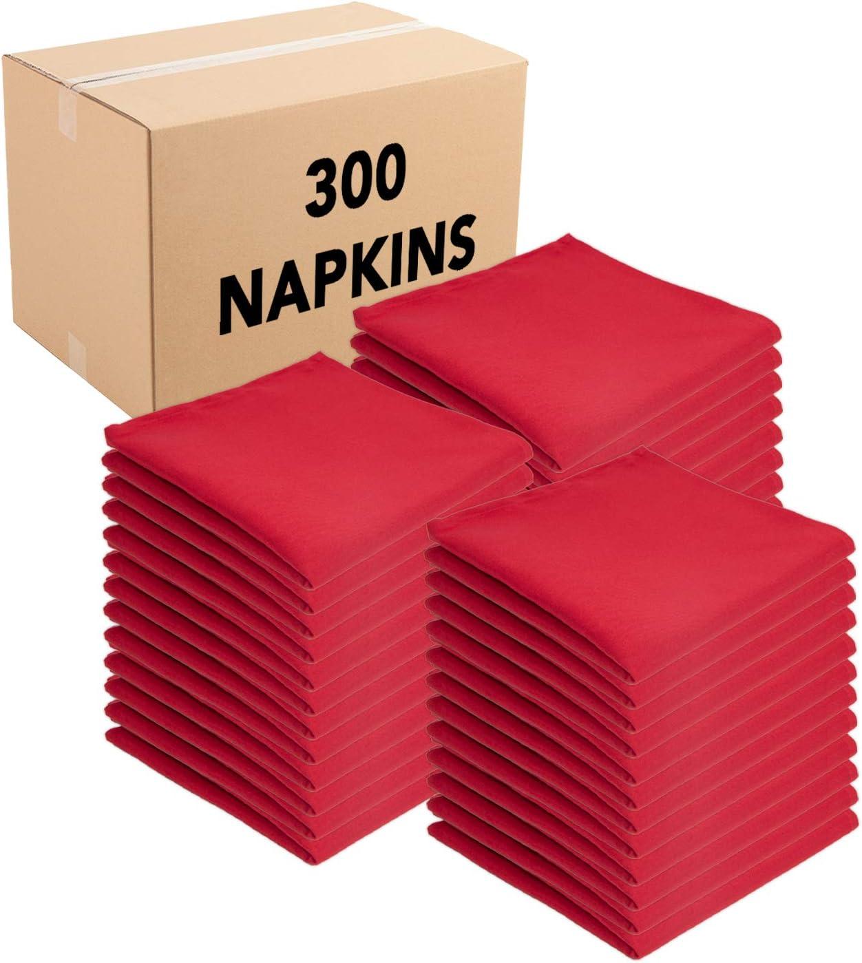 image:imageArkwright Restaurant Cloth Napkins Case of 300 Spun Polyester Bulk Dinner Napkin with Hemmed Edges Ideal for Dinner Wedding Party Banquet Kitchen 20 x 20 in NavyRed