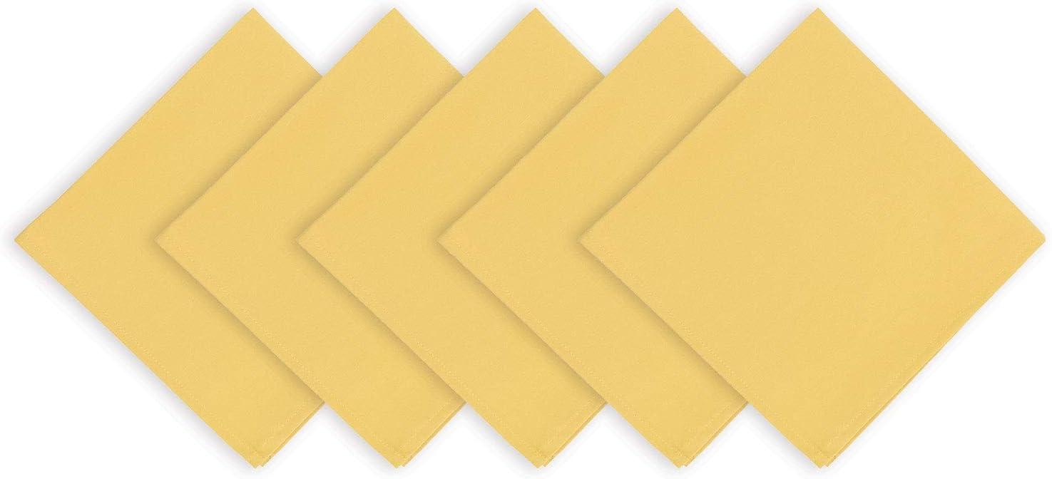image:imageArkwright Restaurant Cloth Napkins Case of 300 Spun Polyester Bulk Dinner Napkin with Hemmed Edges Ideal for Dinner Wedding Party Banquet Kitchen 20 x 20 in NavyGold