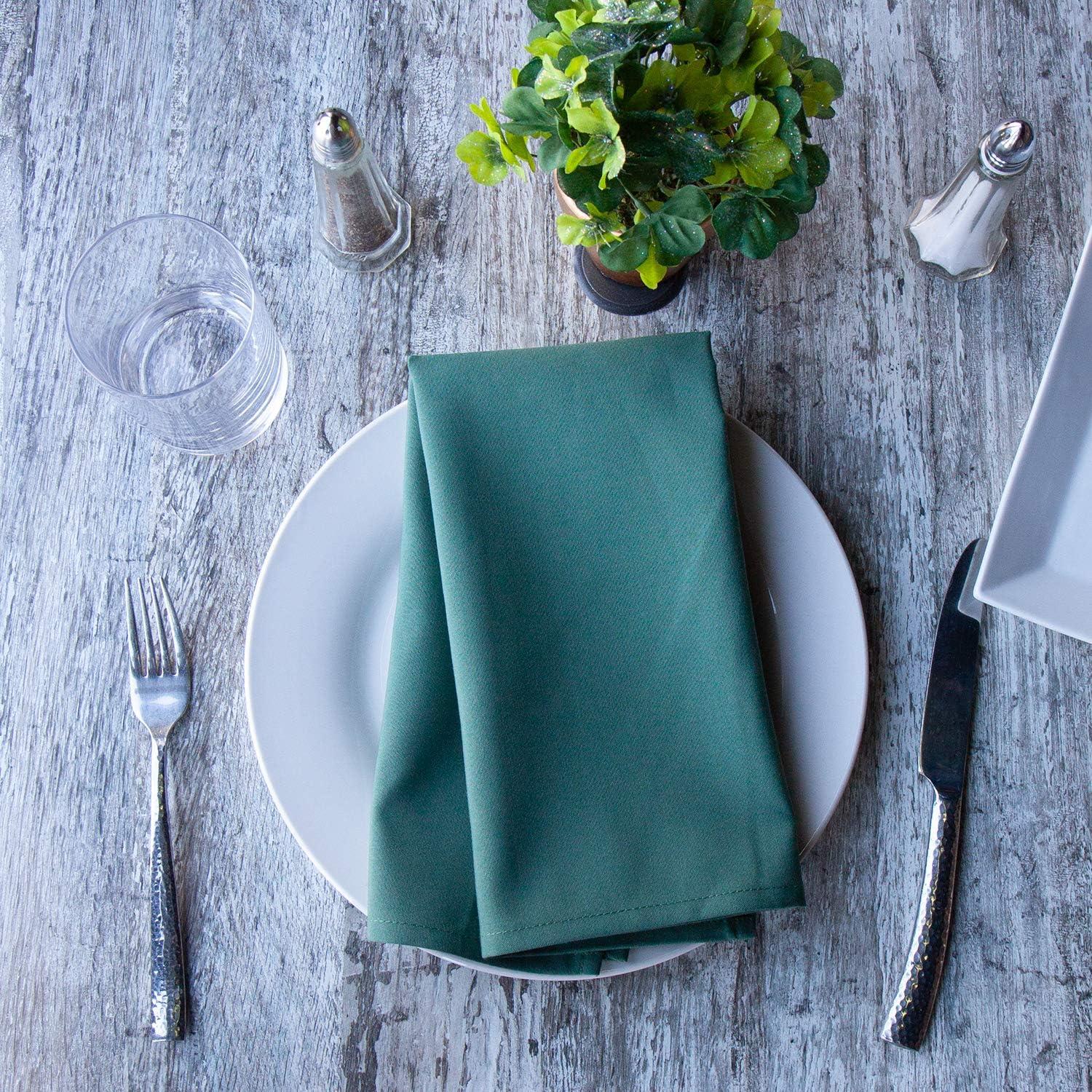 image:imageArkwright Restaurant Cloth Napkins Case of 300 Spun Polyester Bulk Dinner Napkin with Hemmed Edges Ideal for Dinner Wedding Party Banquet Kitchen 20 x 20 in NavyGreen