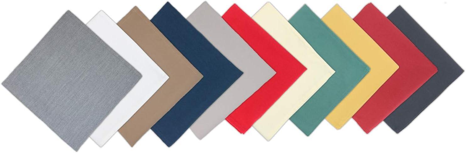 image:imageArkwright Restaurant Cloth Napkins Case of 300 Spun Polyester Bulk Dinner Napkin with Hemmed Edges Ideal for Dinner Wedding Party Banquet Kitchen 20 x 20 in NavyChambray Grey