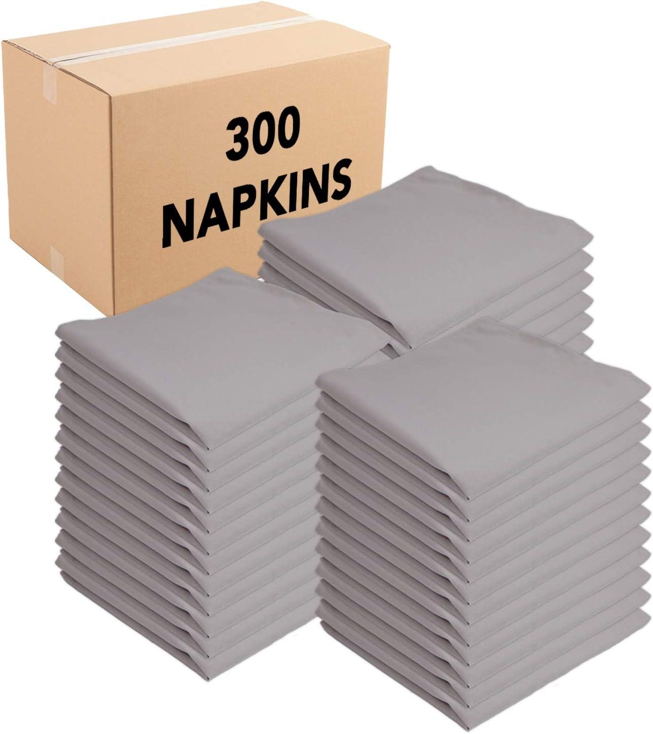 image:imageArkwright Restaurant Cloth Napkins Case of 300 Spun Polyester Bulk Dinner Napkin with Hemmed Edges Ideal for Dinner Wedding Party Banquet Kitchen 20 x 20 in NavyGray