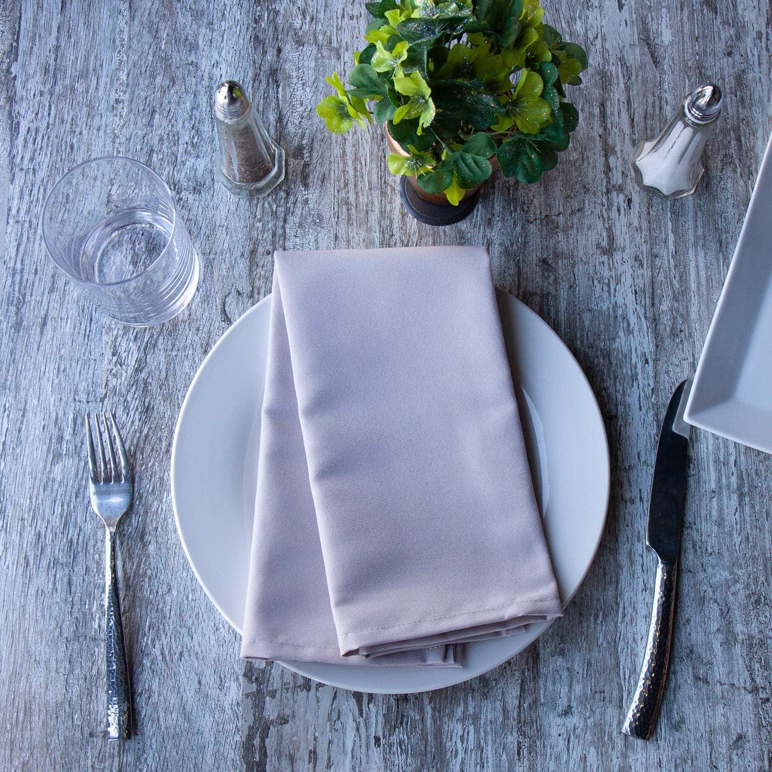 image:imageArkwright Restaurant Cloth Napkins Case of 300 Spun Polyester Bulk Dinner Napkin with Hemmed Edges Ideal for Dinner Wedding Party Banquet Kitchen 20 x 20 in NavyGray