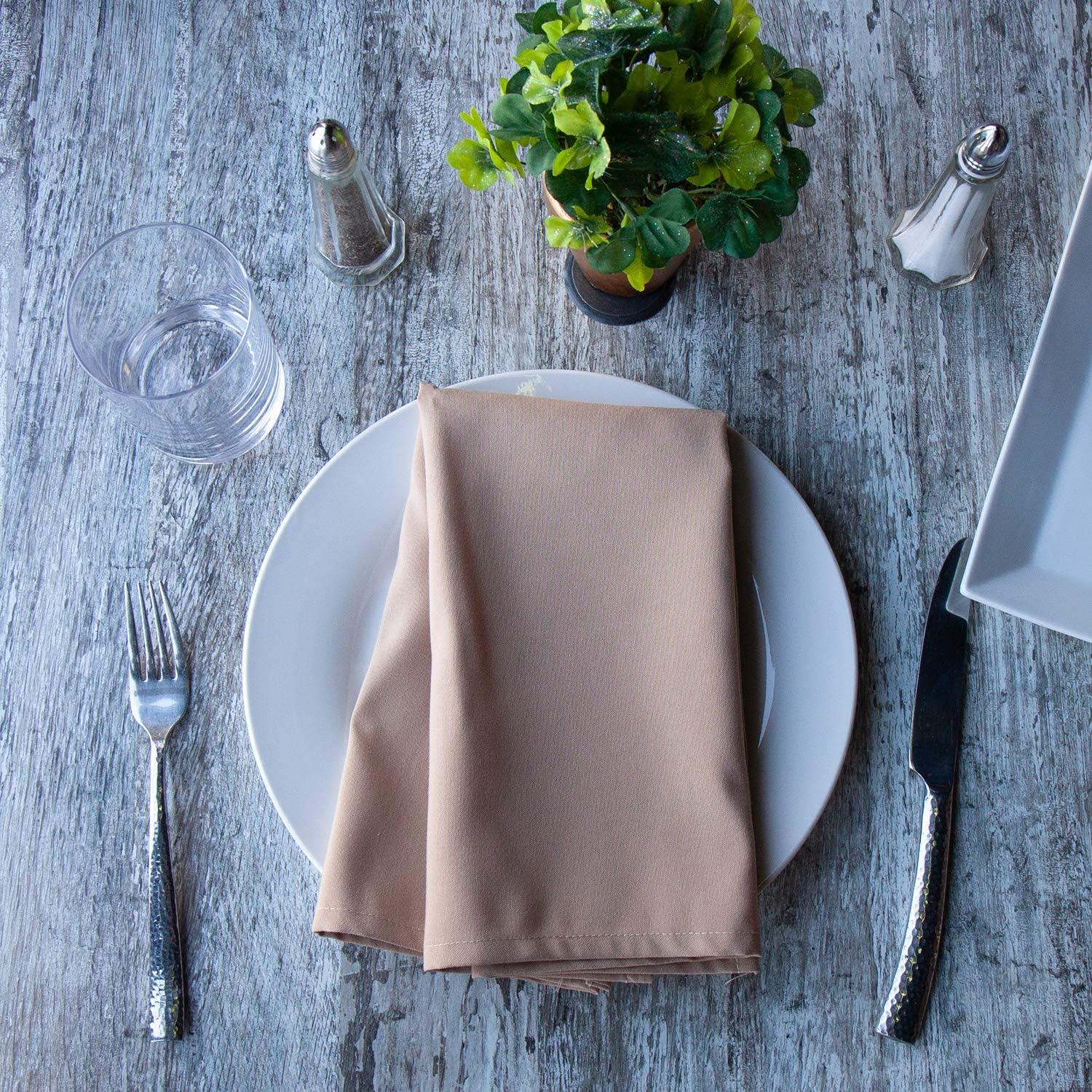 image:imageArkwright Restaurant Cloth Napkins Case of 300 Spun Polyester Bulk Dinner Napkin with Hemmed Edges Ideal for Dinner Wedding Party Banquet Kitchen 20 x 20 in NavySandalwood