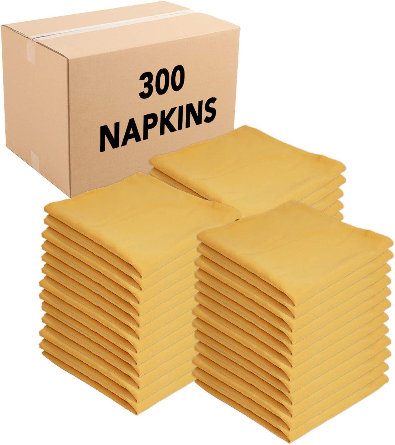 image:imageArkwright Restaurant Cloth Napkins Case of 300 Spun Polyester Bulk Dinner Napkin with Hemmed Edges Ideal for Dinner Wedding Party Banquet Kitchen 20 x 20 in NavyGold