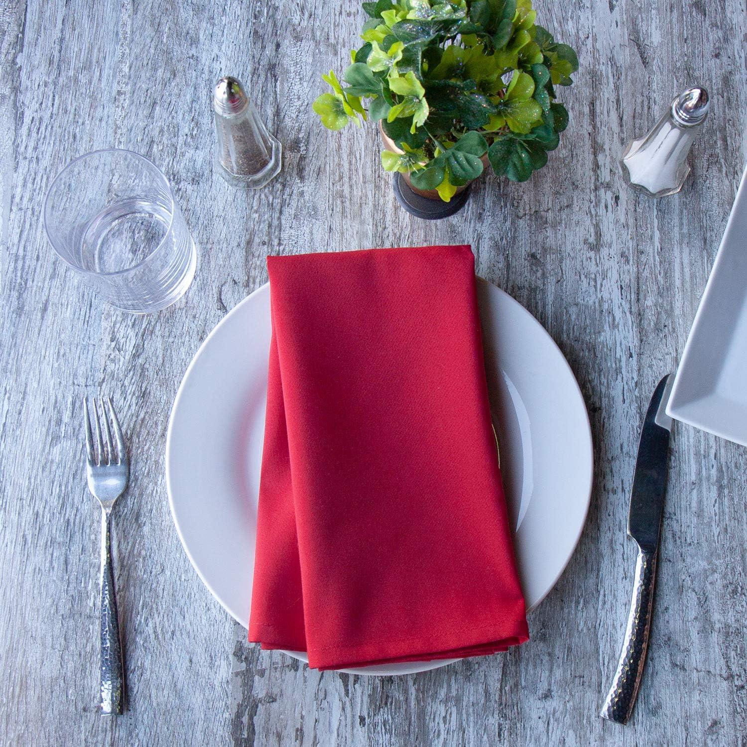 image:imageArkwright Restaurant Cloth Napkins Case of 300 Spun Polyester Bulk Dinner Napkin with Hemmed Edges Ideal for Dinner Wedding Party Banquet Kitchen 20 x 20 in NavyRed