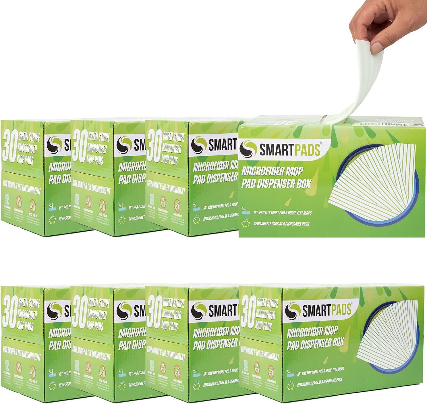 image:imageArkwright Reusable Smart Pads Box Case of 240 Disposable or Washable Microfiber Mop Pads Compatible with Swiffer Mop Heads Dry and Wet Mops for Many Types of Floor Cleaning 18 in BlueGreen
