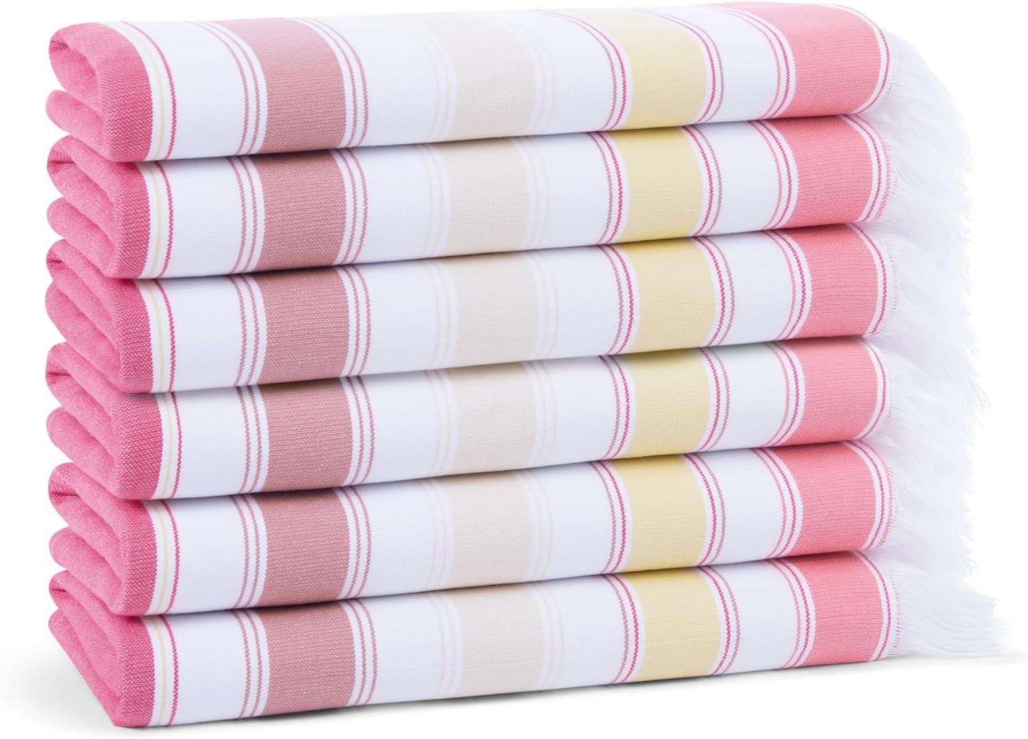 image:imageArkwright Sand Free Beach Towel Pack of 6 Oversized 35 x 75 Turkish Cotton Quick Dry Compact amp Lightweight Blankets for Pool Chairs Resorts Outdoor BoldBold