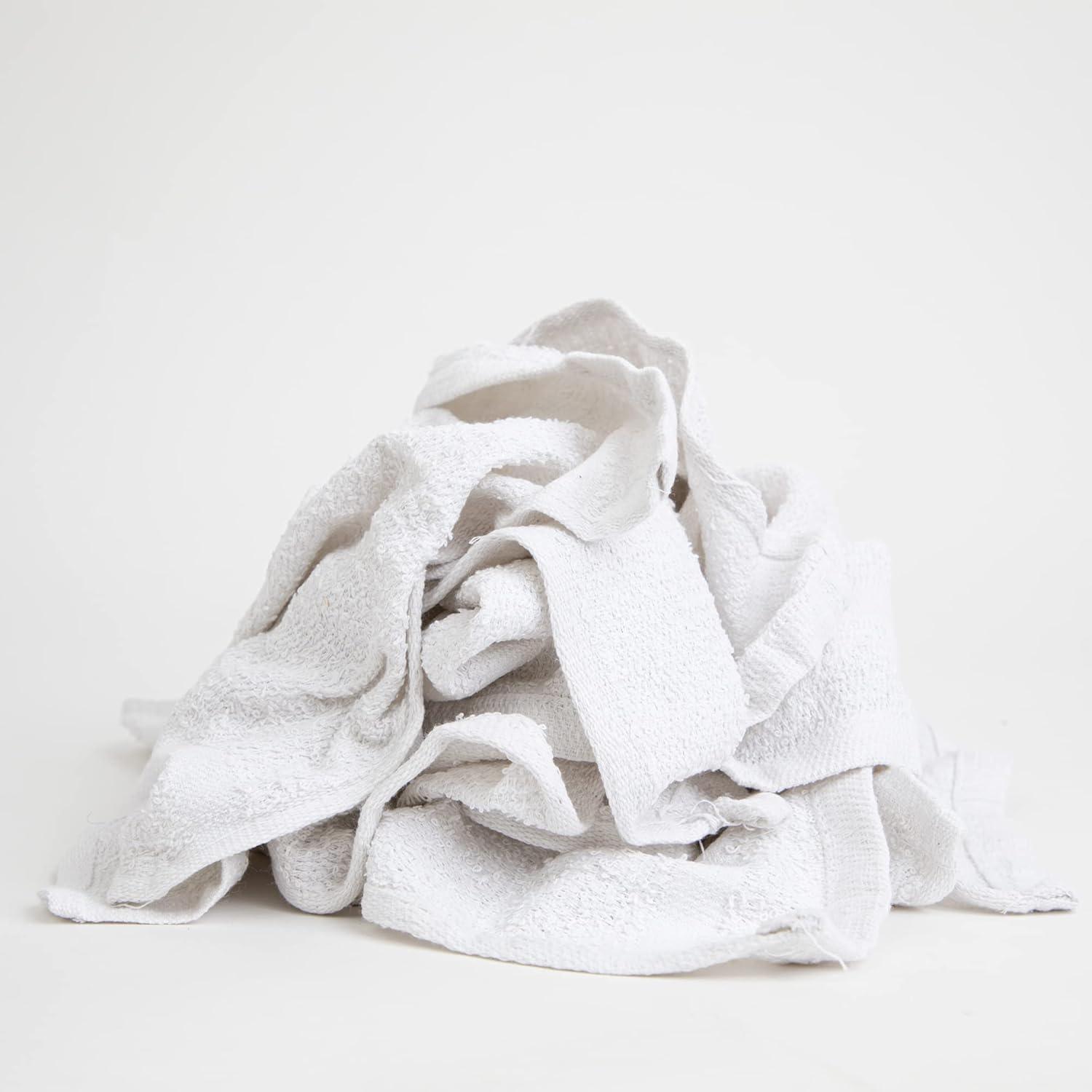 image:imageArkwright W11 Terry Cloth Towels for Cleaning Soft Cotton Blend Washable MultiPurpose Bar Mop Absorbent amp Quick Dry Bulk Box of Rags for Kitchen Auto Shop and Garage 25 lb White10 lbs Bag