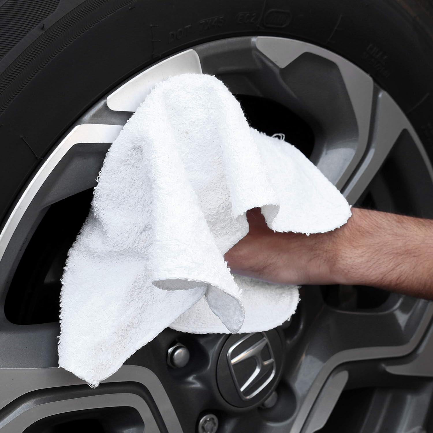 image:imageArkwright W11 Terry Cloth Towels for Cleaning Soft Cotton Blend Washable MultiPurpose Bar Mop Absorbent amp Quick Dry Bulk Box of Rags for Kitchen Auto Shop and Garage 25 lb White10 lbs Bag Case of 4