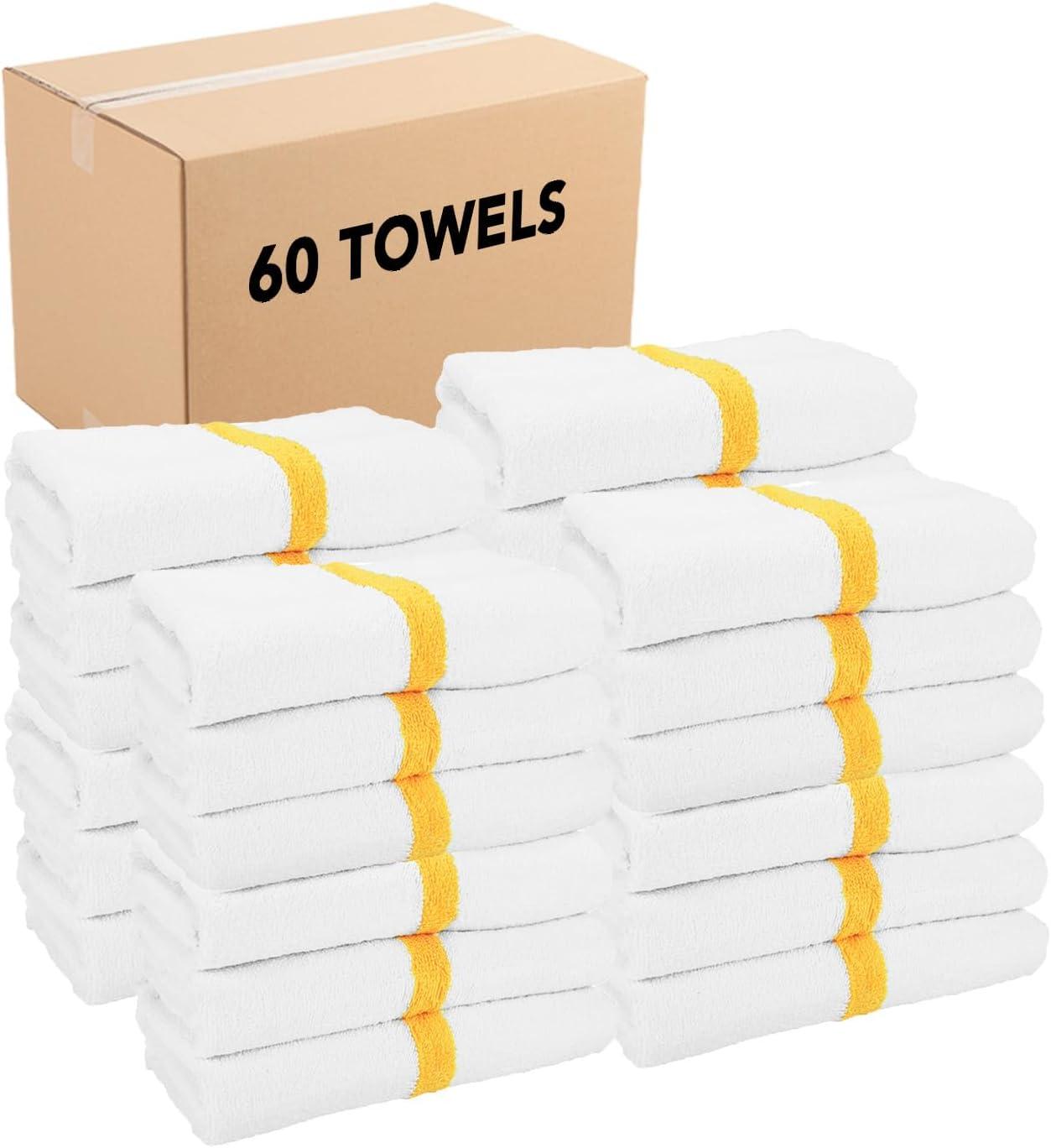 image:imageArkwright White Hand Gym Towels Pack of 12 Bulk 100 Cotton Soft Quick Dry Sweat Absorbent Hotel Quality Towels for Workout Bathroom Spa Pool 16 x 27 in GreyGold