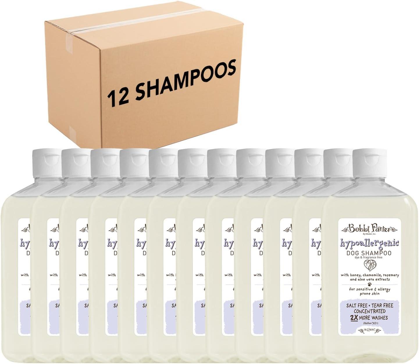image:imageBobbi Panter Hypoallergenic Dog Shampoo Honey Aloe Vera Chamomile amp Rosemary Dye amp Fragrance Free Natural Formula for Sensitive amp Allergy Skin TearFree 301 Concentrate 1 Gallon Case of 4Unscented