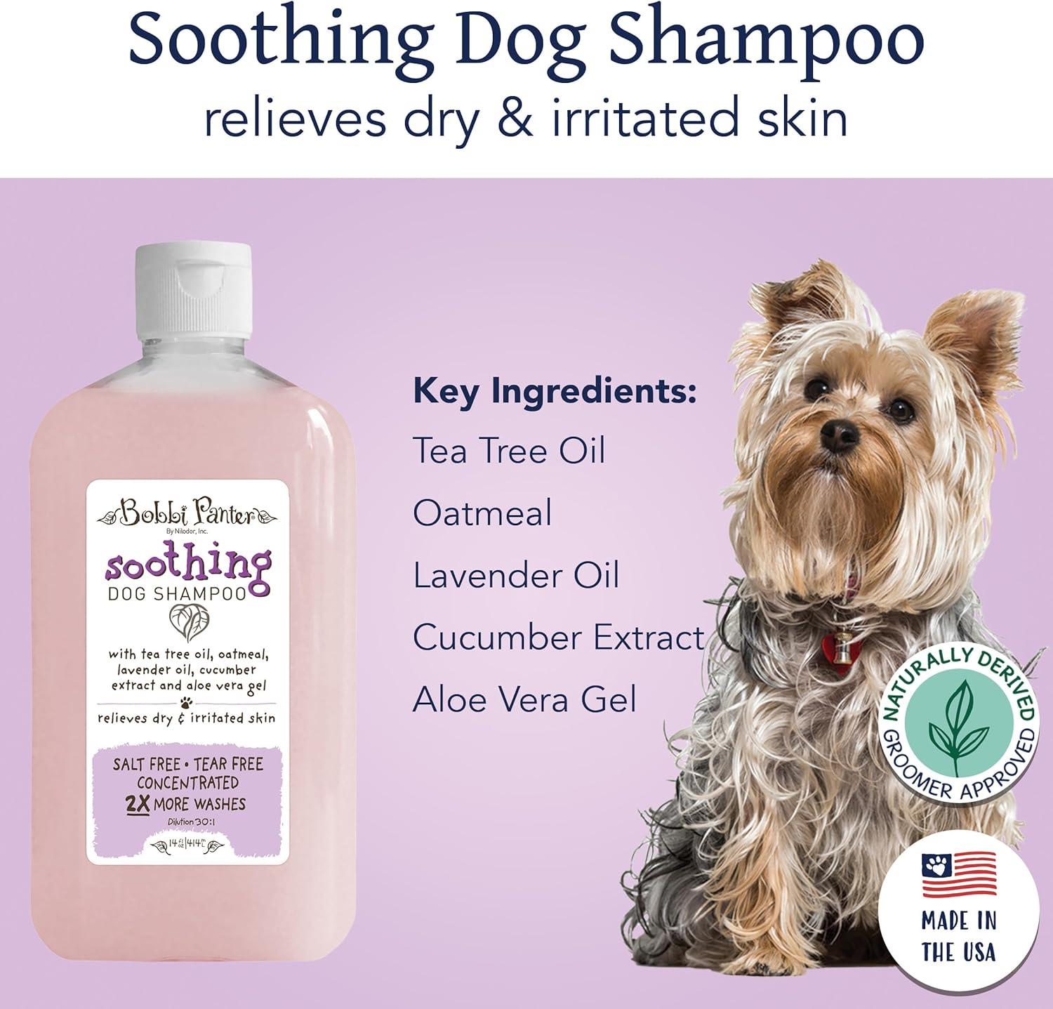 image:imageBobbi Panter Hypoallergenic Dog Shampoo Honey Aloe Vera Chamomile amp Rosemary Dye amp Fragrance Free Natural Formula for Sensitive amp Allergy Skin TearFree 301 Concentrate 1 Gallon Case of 4Lavender