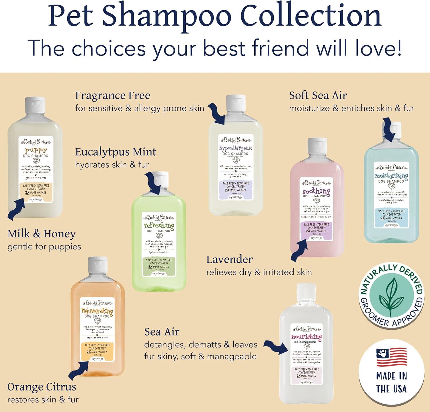 image:imageBobbi Panter Hypoallergenic Dog Shampoo Honey Aloe Vera Chamomile amp Rosemary Dye amp Fragrance Free Natural Formula for Sensitive amp Allergy Skin TearFree 301 Concentrate 1 Gallon Case of 4Milk Honey