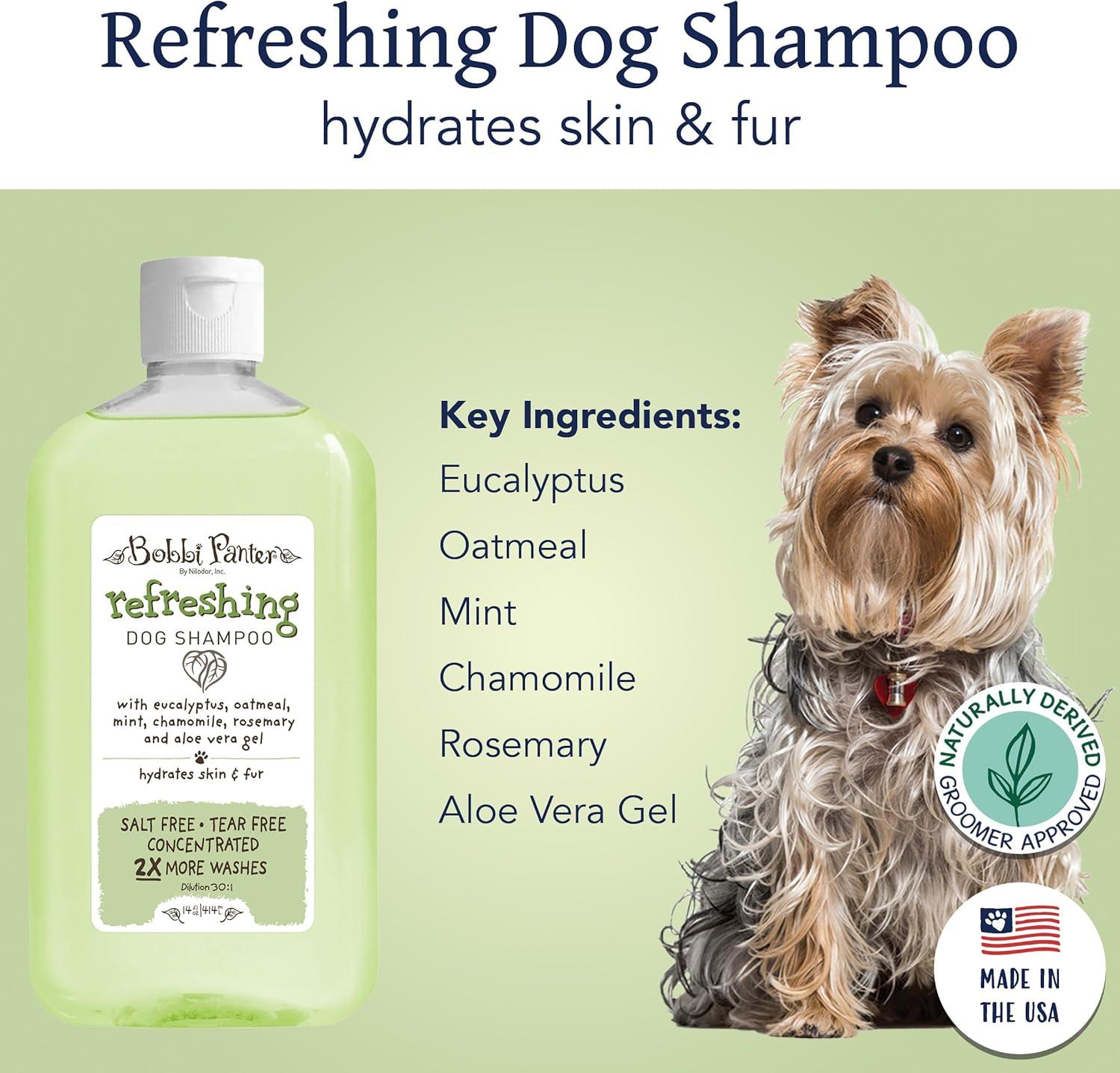image:imageBobbi Panter Hypoallergenic Dog Shampoo Honey Aloe Vera Chamomile amp Rosemary Dye amp Fragrance Free Natural Formula for Sensitive amp Allergy Skin TearFree 301 Concentrate 1 Gallon Case of 4Eucalyptus Mint