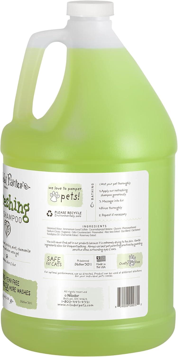 image:imageBobbi Panter Hypoallergenic Dog Shampoo Honey Aloe Vera Chamomile amp Rosemary Dye amp Fragrance Free Natural Formula for Sensitive amp Allergy Skin TearFree 301 Concentrate 1 Gallon Case of 4Eucalyptus Mint