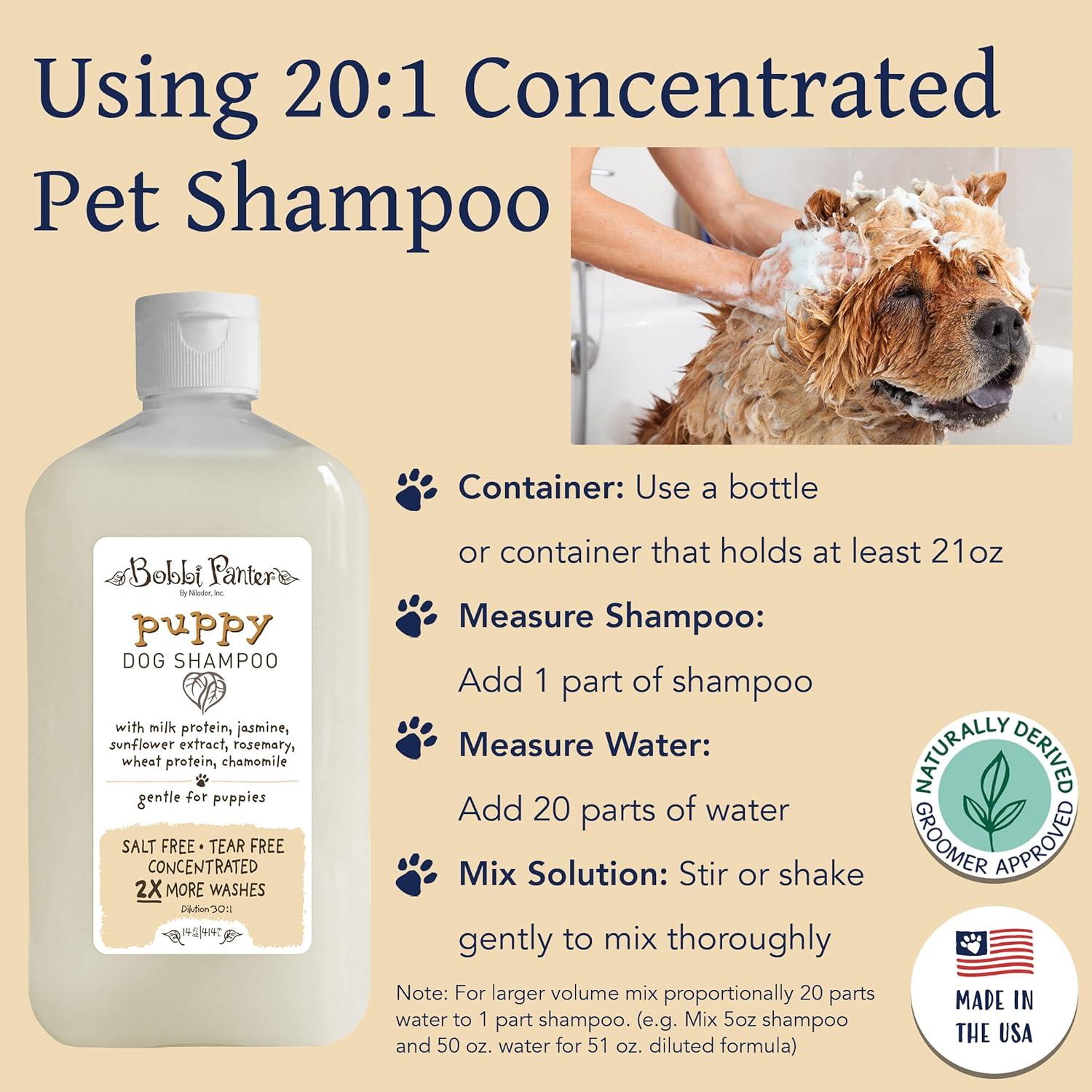 image:imageBobbi Panter Hypoallergenic Dog Shampoo Honey Aloe Vera Chamomile amp Rosemary Dye amp Fragrance Free Natural Formula for Sensitive amp Allergy Skin TearFree 301 Concentrate 1 Gallon Case of 4Milk Honey