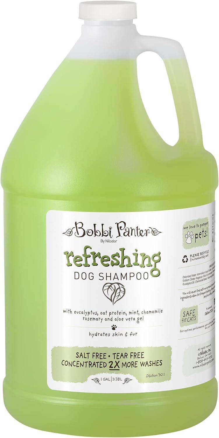 image:imageBobbi Panter Hypoallergenic Dog Shampoo Honey Aloe Vera Chamomile amp Rosemary Dye amp Fragrance Free Natural Formula for Sensitive amp Allergy Skin TearFree 301 Concentrate 1 Gallon Case of 4Eucalyptus Mint