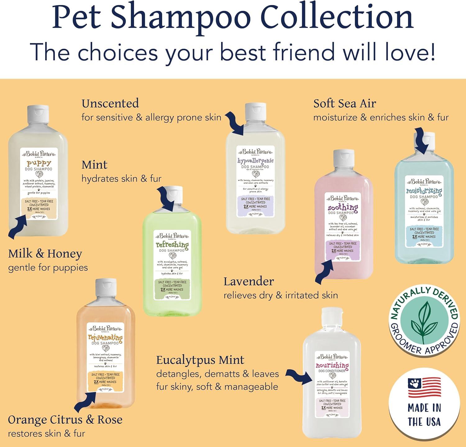 image:imageBobbi Panter Hypoallergenic Dog Shampoo Honey Aloe Vera Chamomile amp Rosemary Dye amp Fragrance Free Natural Formula for Sensitive amp Allergy Skin TearFree 301 Concentrate 1 Gallon Case of 4Orange Citrus