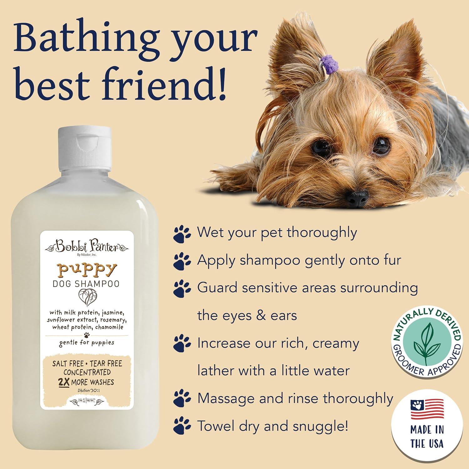 image:imageBobbi Panter Hypoallergenic Dog Shampoo Honey Aloe Vera Chamomile amp Rosemary Dye amp Fragrance Free Natural Formula for Sensitive amp Allergy Skin TearFree 301 Concentrate 1 Gallon Case of 4Milk Honey